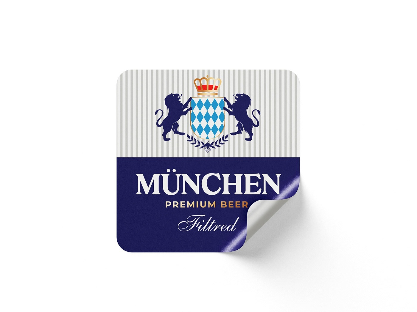Atyan design Munchen beer label design