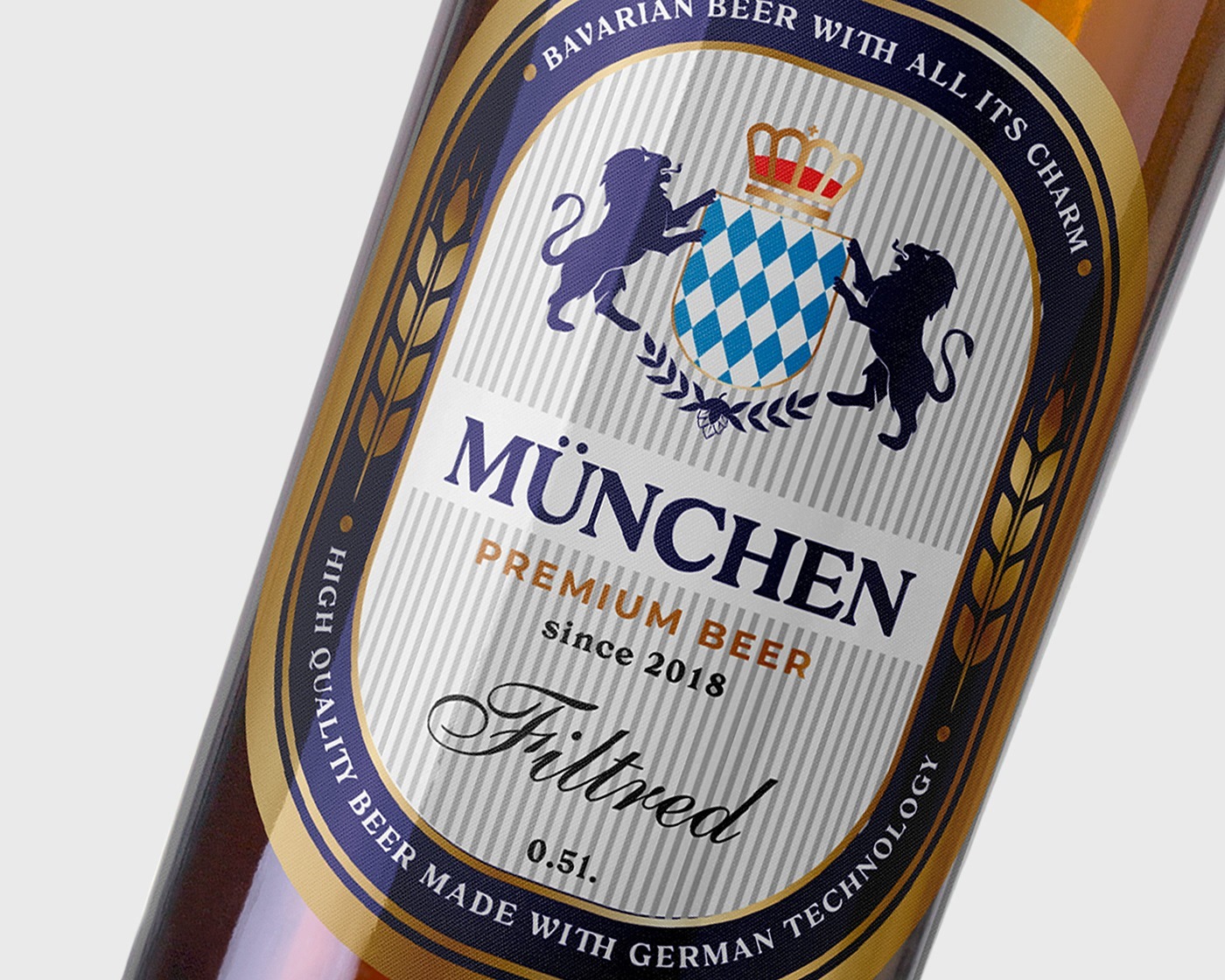 Atyan design Munchen beer label design