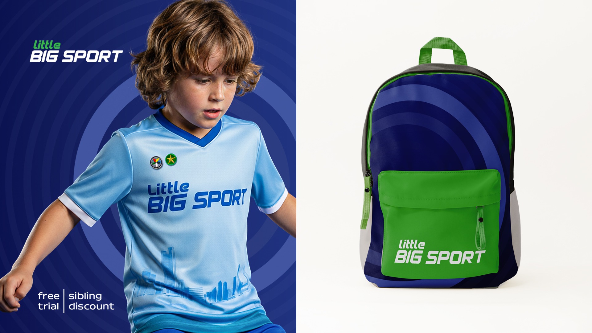 Client: Little Big Sport (Australia) Industry: Children’s Sports Education / Soccer Programs Scope: Brand Identity · Marketing Design · Print & Digital Collateral Project Overview Little Big Sport is an Australian soccer education program focused on delivering fun, structured, and development-driven football sessions for children aged 2.5 to 12. The objective of this project was to create a bold, friendly, and highly recognizable visual system that speaks directly to parents while remaining energetic, playful, and aspirational for children. This project required a strong balance between professional credibility and child-friendly dynamism, ensuring clarity across both school-based and community-based programs. Design Objectives Build a strong, scalable brand identity suitable for national growth. Create marketing materials that clearly communicate pricing, locations, and program benefits. Maintain high visual energy while ensuring legibility and hierarchy. Design for print and digital usage (flyers, posters, social media, registration materials). The visual system is built around: Bold typography for instant brand recognition. Dynamic circular patterns symbolizing movement, play, and progression. A blue & green color palette, reinforcing trust, growth, energy, and sport. Authentic action photography showcasing real children in real training moments The result is a cohesive identity that feels active, modern, and approachable, while remaining structured and informative for parents.